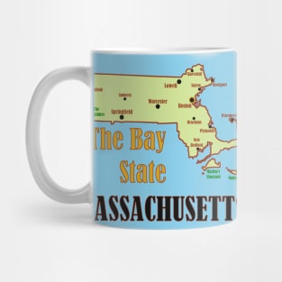 Massachusetts Map Mug